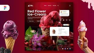 Ice Cream Landing Page Website UI Design: Beginner's Web Design Tutorial