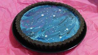 No Bake Galaxy Cheesecake Tarte Easy Recipe ギャラクシーマーブルチーズケーキタルト 簡単 レシピ