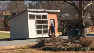 Prebuilt James Hardie Sided Modern Shed Delivery & Set Up | The Shed Depot of NC