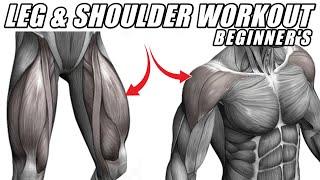 Leg & Shoulder Workout routine For Beginners | By - Santosh Gupta (Hindi)