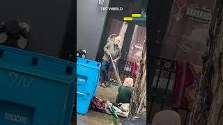 San Francisco art gallery owner sprays water at homeless woman