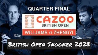 Mark Williams vs Fan Zhengyi - British Open Snooker 2023 - Quarter-Final