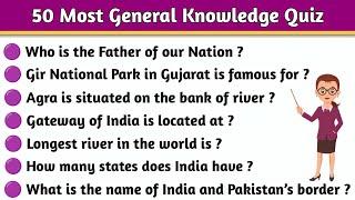 50 General Knowledge Questions & Answer | India Gk | General Awareness | #sscexam, #generalknowledge