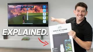 Golf Daddy Golf at Home: No Ball Golf Simulator EXPLAINED (unboxing, setup, gameplay)