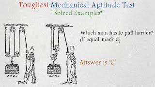 Toughest Mechanical Aptitude Test | Solved Examples | Mechanical Comprehension Test |