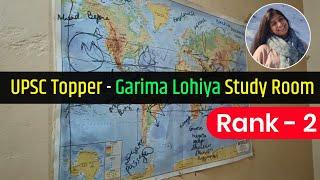 UPSC Topper - Rank 2 Garima Lohiya Study Room | Garmi Lohiya UPSC Topper From Bihar | UPSC Topper