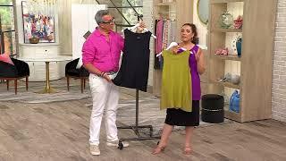 LOGO Layers by Lori Goldstein Knit Tank w/ Lace Detail on QVC