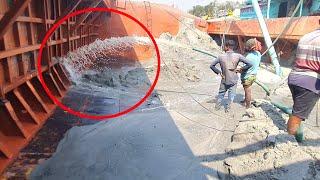 Unloading sand form ship barge unloading video unload sand from big barge ship 130