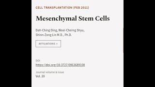 Mesenchymal Stem Cells | RTCL.TV