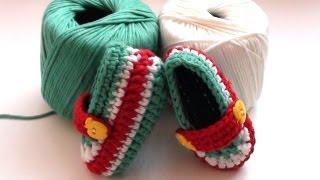 Crochet Toffee Apple Baby Booties