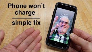 Phone Won't Charge ● Simple Fix !