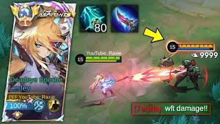 WTF DAMAGE!! LESLEY NEW 1HIT COMBO BUILDS!! (100% BROKEN!!)