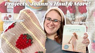 New Crochet Projects, Joann's Yarn Haul, Yarn Unboxing, and a Fun Book Preview!