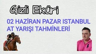 02 HAZİRAN 2024 PAZAR İSTANBUL AT YARIŞI TAHMİNLERİ GİZLİ EKÜRİ KANALİMİZDA