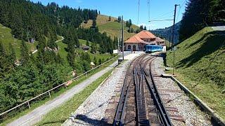 Driver's Eye View (Switzerland) - Rigi Mountain Railway - Cogwheel Train - Rigi Kulm to Arth-Goldau