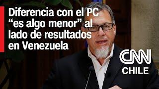 Lagos Weber desdramatiza división en oficialismo por elecciones en Venezuela: “Es algo muy menor”