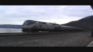 Amtrak Westbound Pennsylvanian in Duncannon, PA 12-25-13