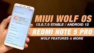 MIUI Wolf OS 13.0.7.0 Stable For Redmi Note 5 Pro | Android 12 | Wolf Features | Full Review