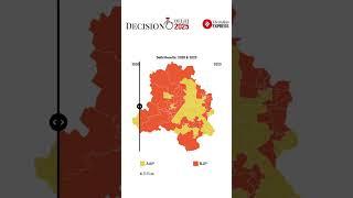 Delhi Election Results: See How the 2025 Map Stacks Up Against 2020 as of 11:15 AM