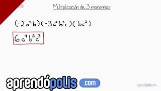 Como multiplicar 3 o más monomios