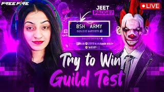 GUILD TEST ON LIVE WITH GIRL FACECAM #girlgamer #newseason #freefireindia