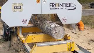 White Oak Lumber for a Trailer Deck on the Frontier OS27 Sawmill