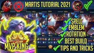 Martis Best Tutorial 2021 || Martis Best Build  , Best Emblem , Best Spell ,Tips & Tricks 2021-MLBB