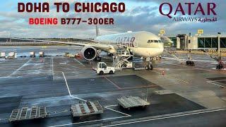 Qatar Airways Economy Class I Boeing B777-300ER I Doha to Chicago