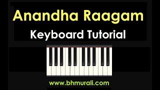 "Ananda Ragam" - panneer pushpangal song - Easy Keyboard tutorial - with Full Carnatic Notation