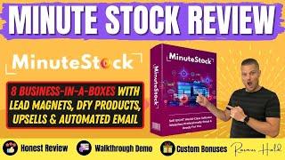 Minute Stock Review & Demo | Minute Stock Bonuses | 8 DFY Online Businesses In 1 Minute