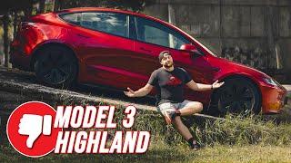  10 Důvodů, proč se mi NELÍBÍ na Tesla Model 3 Highland?