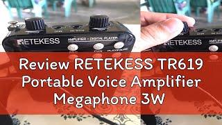 Review RETEKESS TR619 Portable Voice Amplifier Megaphone 3W Teacher Microphone Speaker With MP3 Pla