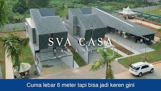 Keren banget‼️ Cuma lebar 6 meter ada taman di tengah rumah | SVA CASA SAWANGAN