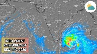 Rain Forecast Across The Country For The Next 10 Days - Dec 1 to Dec 10, 2020.