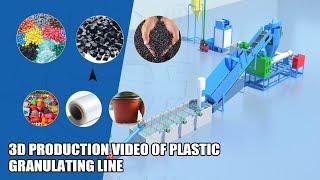 3D Video Of Plastic Granulating Line | Plastic Granulation Process | Plastic Pelletizing Process