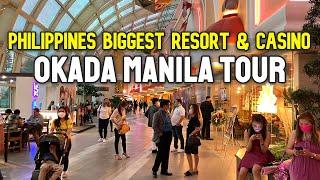 OKADA MANILA TOUR | Philippines BIGGEST Luxury Resort & Casino! | Walking Tour + Fountain Show