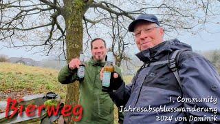 1. Community Jahresabschlusswanderung 2024 von @DomWanderFlo auf dem Bierweg in Bielstein