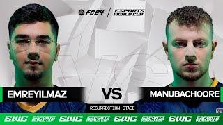 EmreYilmaz vs ManuBachoore | EWC EA SPORTS FC 24 - Day 3 - Resurrection stage