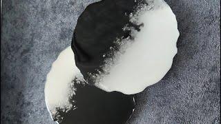 подстаканики из эпоксидной смолы. эффект монохром. мастер класс/ resin art/запись прямого эфира