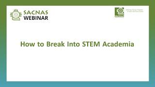 How To Break Into STEM Academia