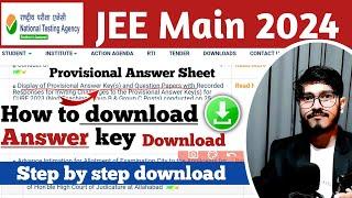 JEE Main 2024 | Display Response Answer key Today Declared| Provisional Answer key ️#jeeanswerkey