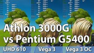 Intel vs AMD | Pentium G5400 vs Athlon 3000G iGPU Comparison