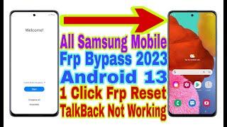 All Samsung Android 13/1 Click Frp Bypass | New Trick 2023 | With Pc/Bypass Google Lock 100% Working