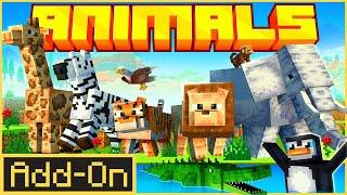 ANIMALS ADDON: 30+ New Animals Added to Minecraft Bedrock Survival