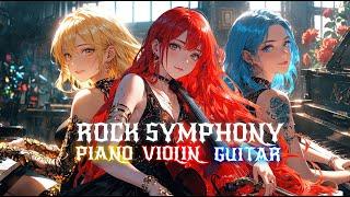 SYMPHONIC ROCK 3Hrs Piano Violin Guitarblend Boost energy while Working / Gaming / Studying