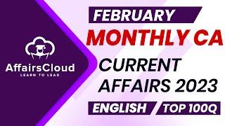 Current Affairs February 2023 - English | Current Affairs | AffairsCloud | Top 100