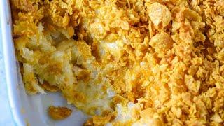 Old School Cheesy Hash Brown Casserole (or Funeral Potatoes)