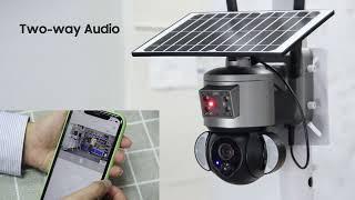 WiFi / 4G Camera Outdoor Solar Panel Powered Security Protection Surveillance Cam CCTV Smart Home