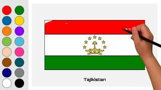 Flag of Tajikistan - Asia