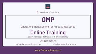 OMP Online training and Corporate training by industry experts with proexcellency